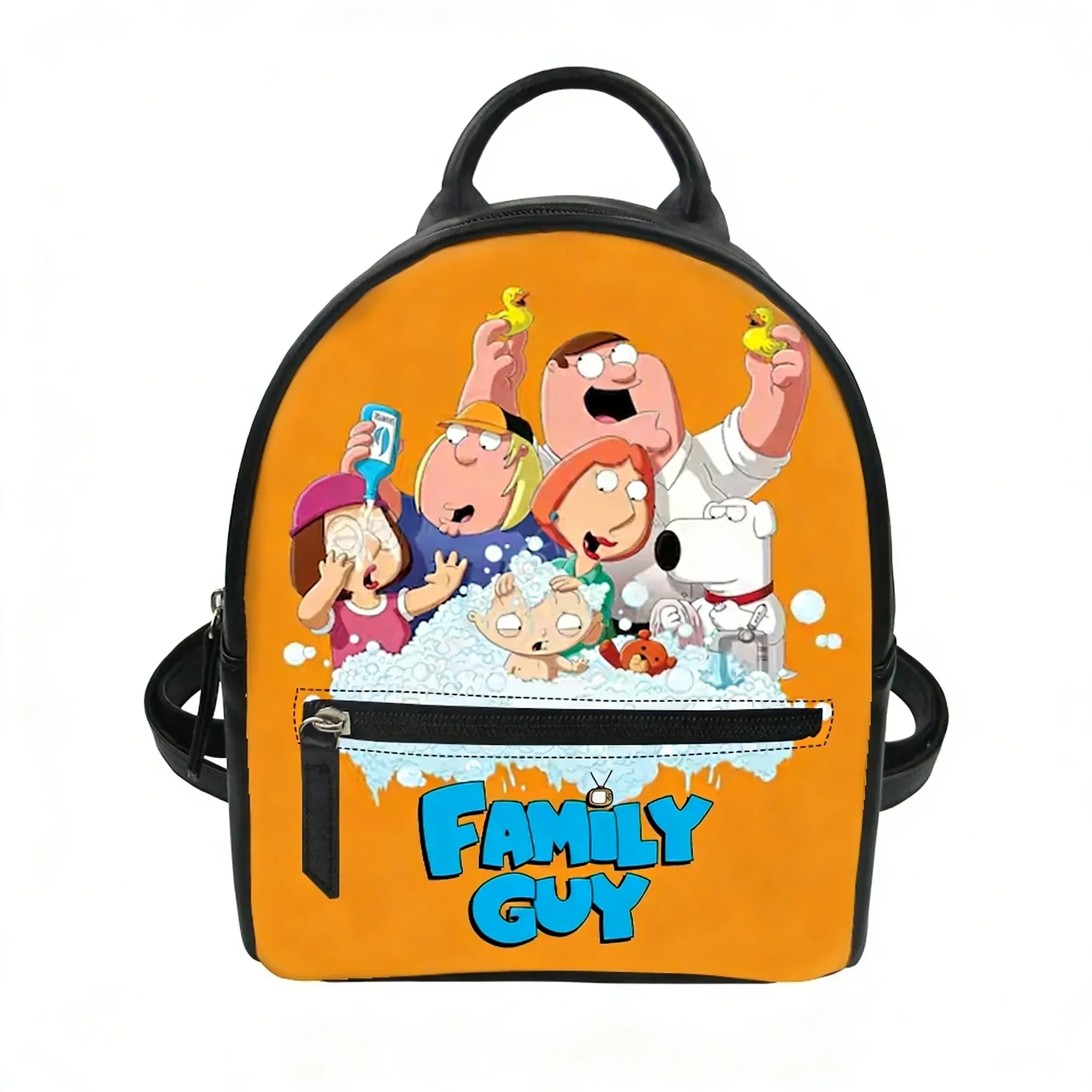 Фото Рюкзак Family Guy, женская/детская школьная сумка, индивидуальный дизайн, двойная наплечная сумка, высококачественный мини-рюкзак, кожаная дорожная сумка, подарок №1