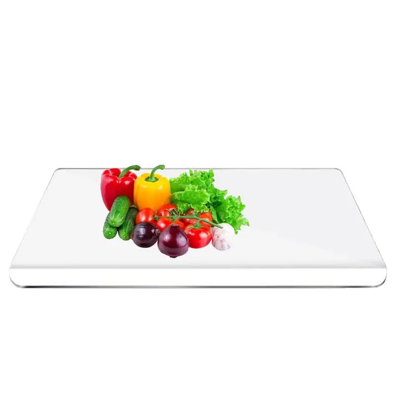 

Acrylic Cutting Boards For Kitchen Counter Chopping Boards Non Slip Transparent Charcuterie Chopping Block With Lip For Meat