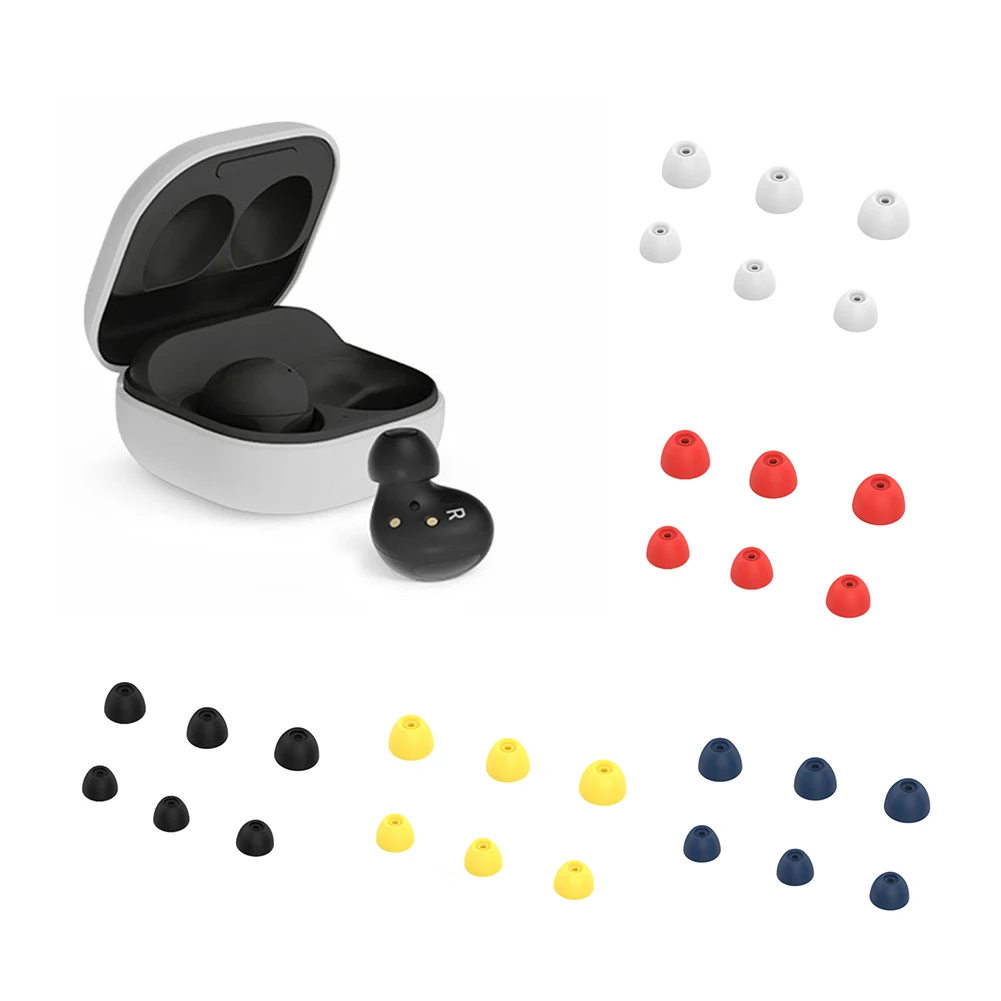 

3 Pair Silicone In-Ear Earphone Covers Cap for Samsung Galaxy Buds 2 Earbud Bud Tips Earbuds Eartips Earplug Ear Pads Cushion