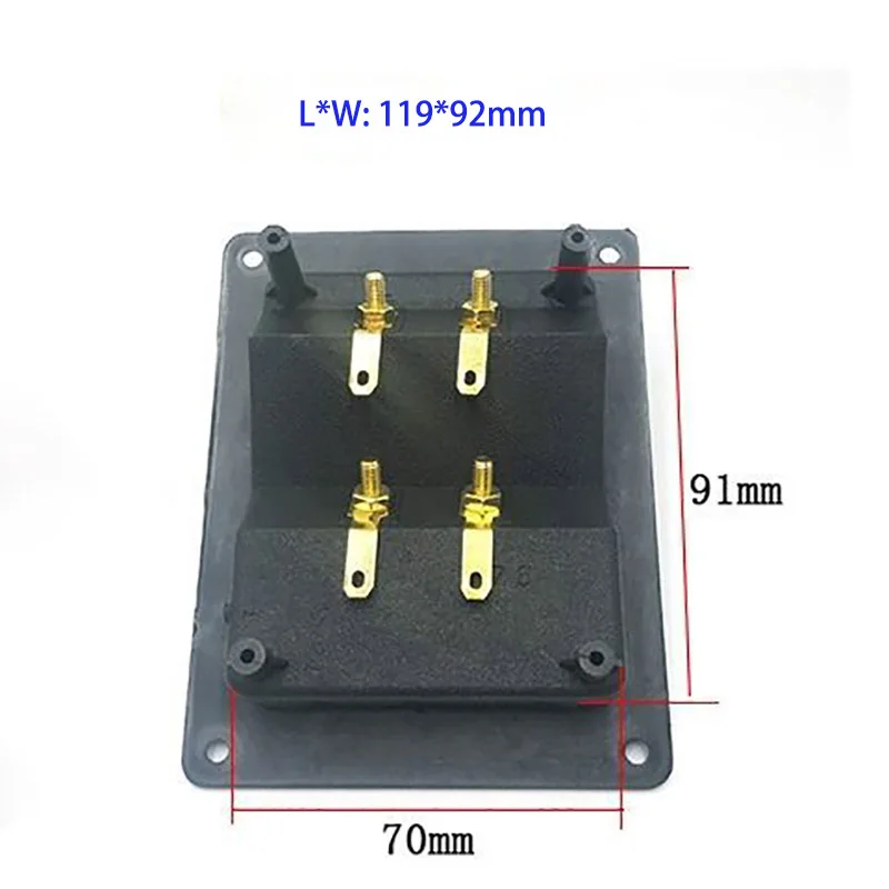 119x92mm Pure Copper Flat 4-Position Audio High-Grade Wiring Clip Audio Junction Box Accessories Retrofit Two-Channel enlarge