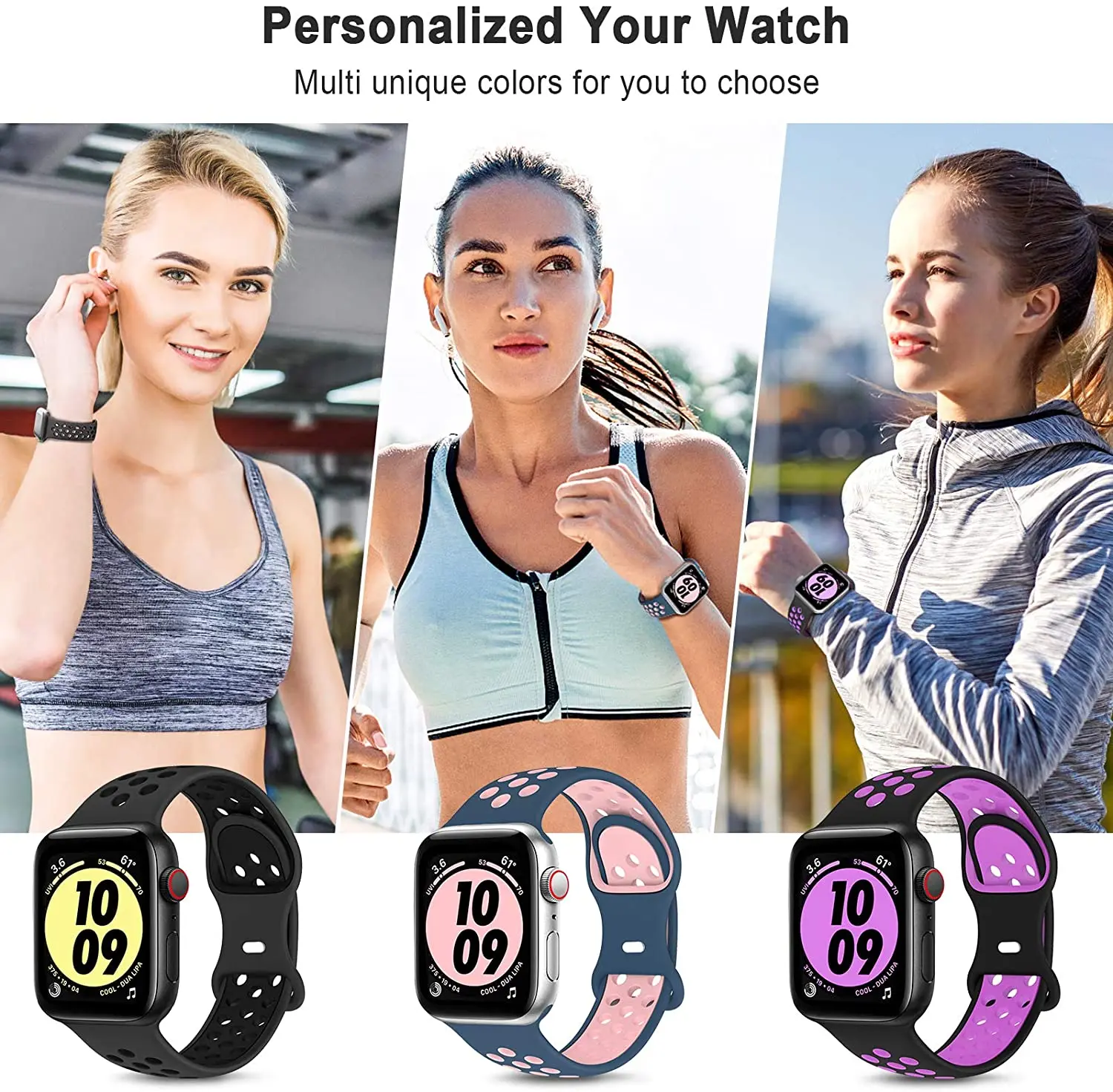 Silicone Strap For Apple watch band 44mm 42mm 40mm 38mm ultra 49mm 45 mm correa bracelet iwatch series 6 5 se 4 3 7 8 45m 41mm