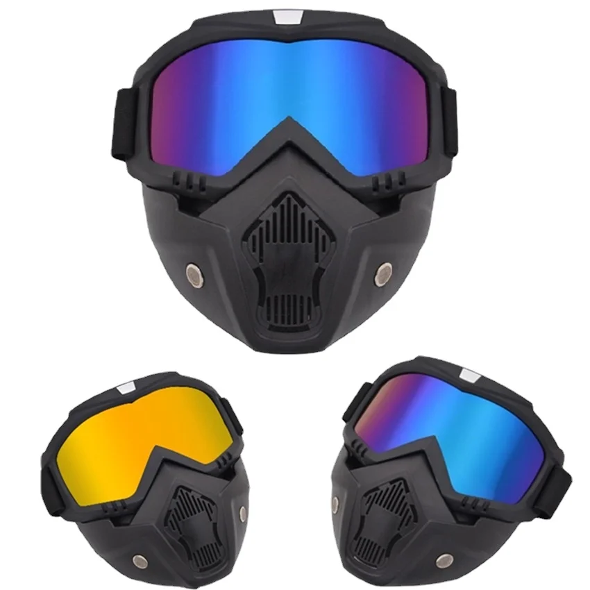

Fast Ship Cycling Full Face Mask with Anti-UV Glasses Outdoor PM 2.5 Pollution Face Shield Dust Proof MTB Bicycle Goggle Masks