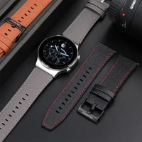 22mm leather original watchband for huawei watch gt 2 46mm high quality strap for huawei gt2 pro gt2e replace bracelet gt band