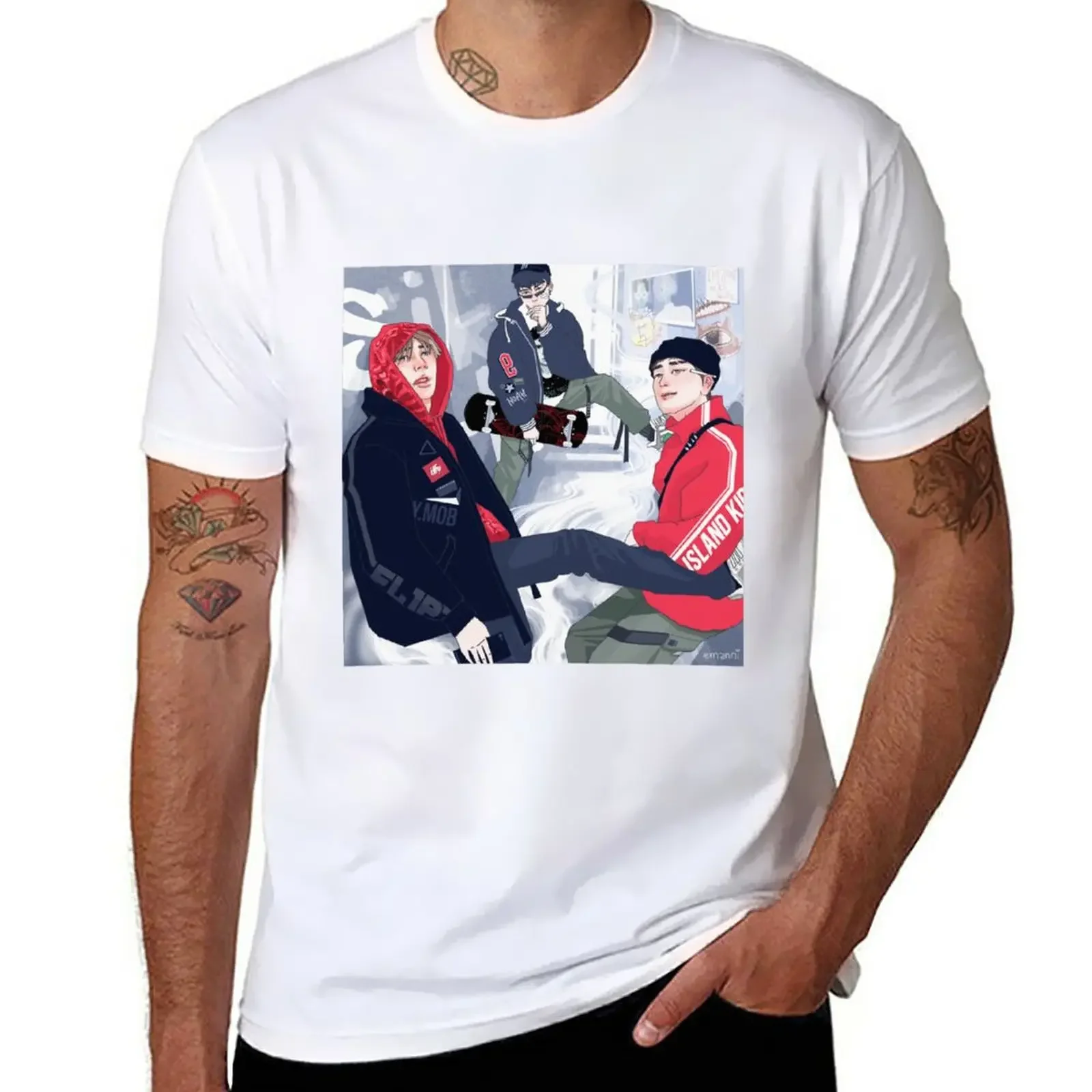 Sik-K Haon PH-1-футболка AOMG графический принт животного для мальчиков мужская одежда