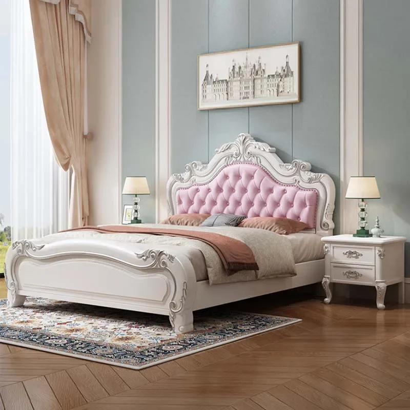 Многофункциональная кровать для пары европейская эстетичная роскошная спальни