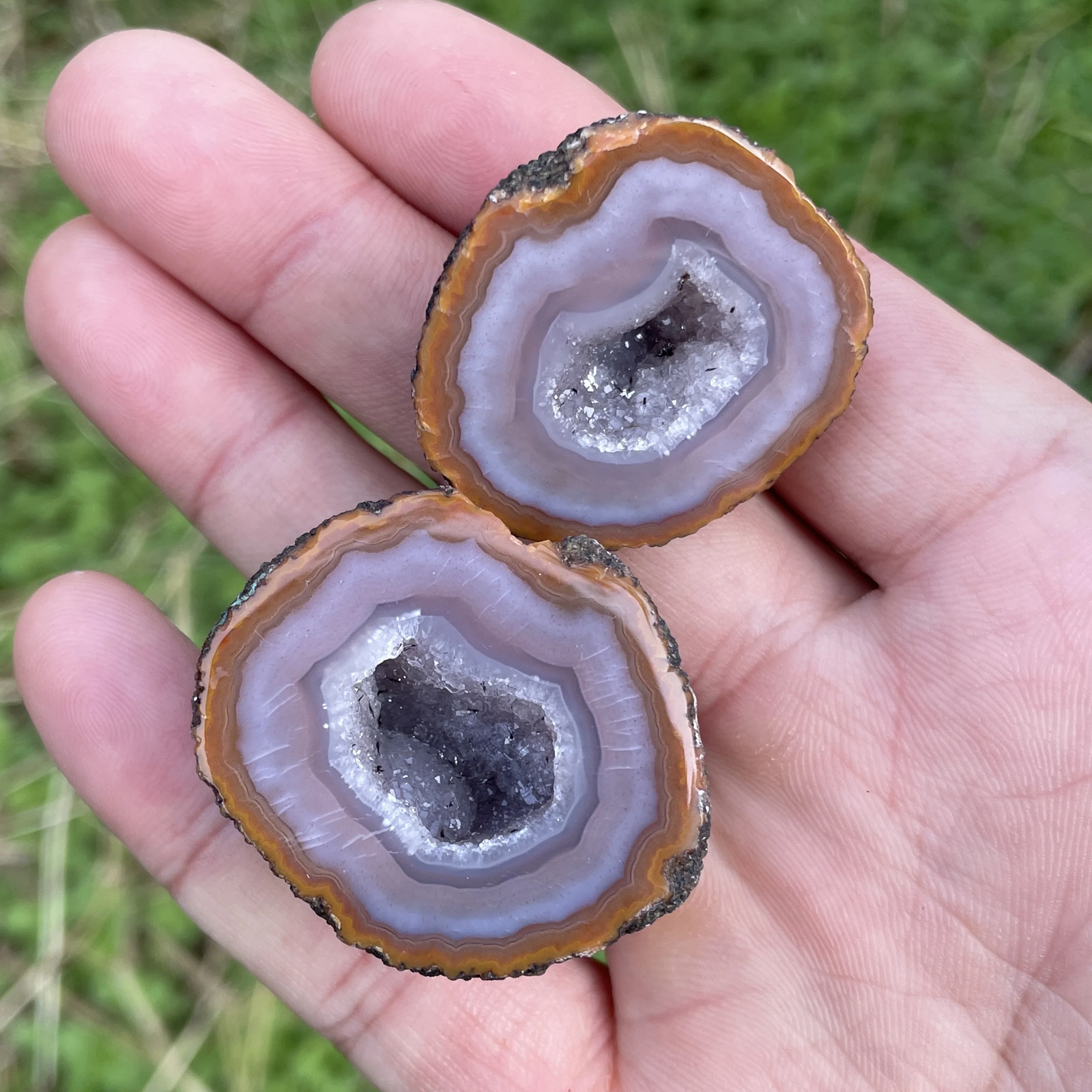 2 шт. натуральный Sardonyx полированный HeBei ZhanGuo красный агат жеод яйцо кристалл