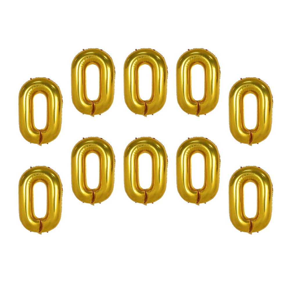 

12 Pcs Wreath Party Balloons Chain Aluminum Foil Gold Trim Garland Decor Supplies