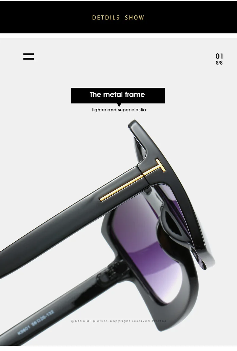 Очки солнцезащитные женские в пластиковой оправе с градиентными линзами и