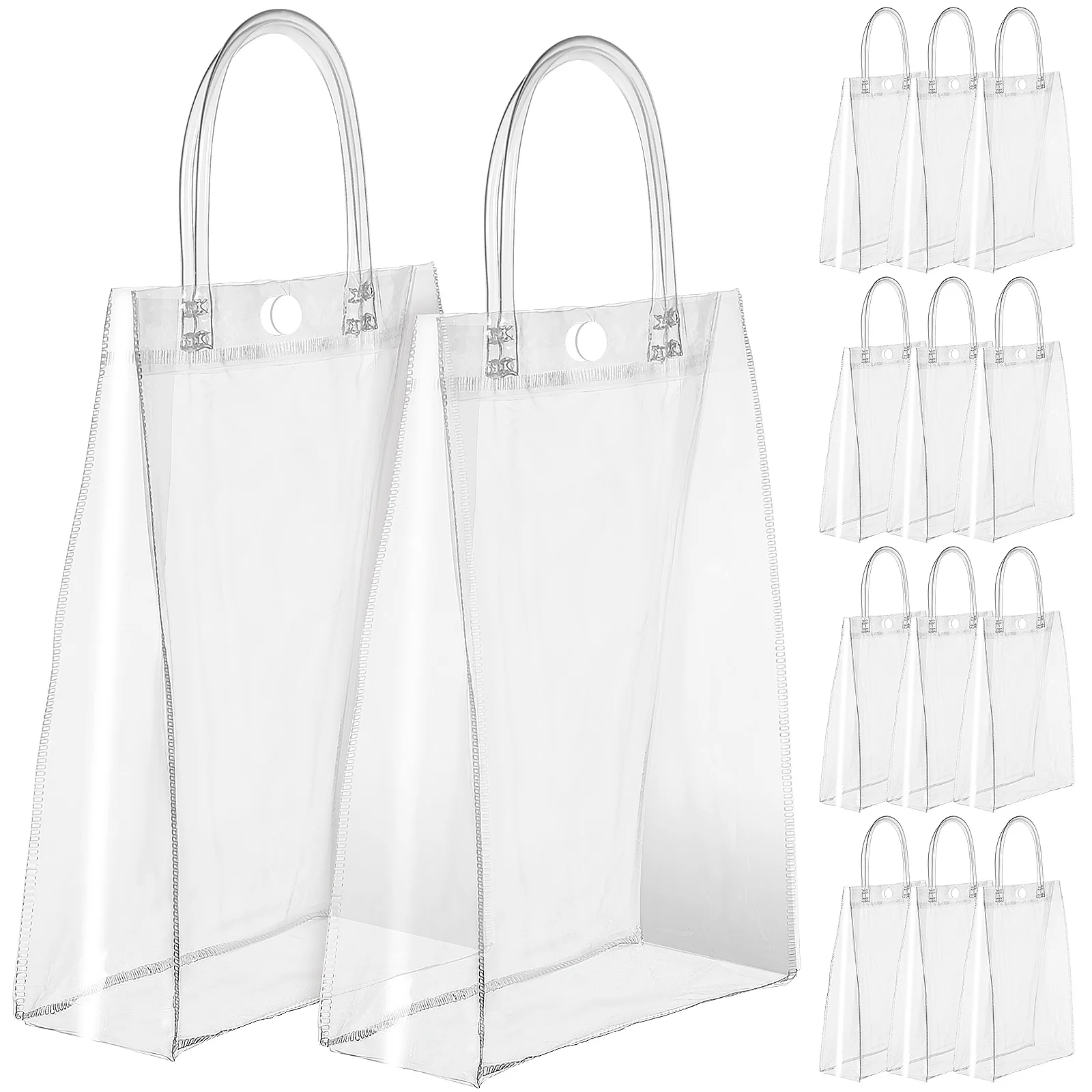 

Wedding Favors Bags Bulk Gift With Handles Transparent Party Goodies Reusable Treat Treats Clear Goody Small White Handled