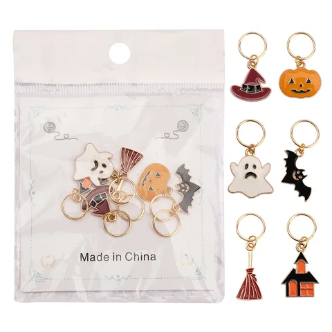 QERVFLO Рождественские маркеры для вязания 6 шт.