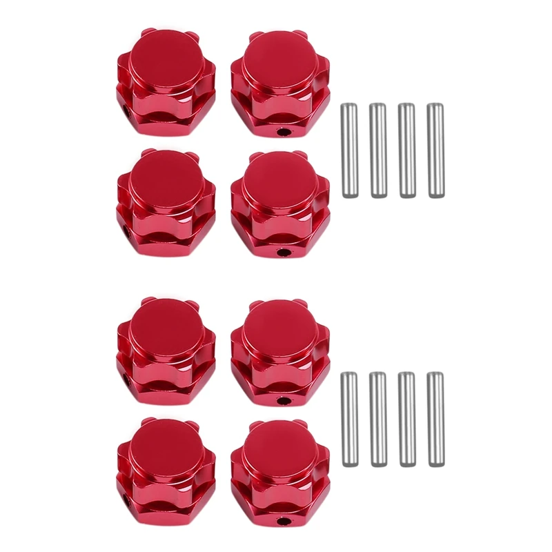2023 Hot-For HSP 1/8 Spare Parts Tires Adapter Wheel Nut 8Pcs/Lot 17Mm Aluminum Hex Hubs With Pins RC Car