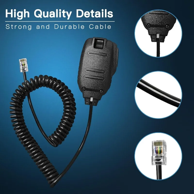 Фото 5 шт. портативных микрофонов HM-133V DTMF с разъемом RJ45 8Pin для автомобильных радиостанций Icom ID-800H, ID-880H, IC-2200H, IC-2300H, HM133V №5