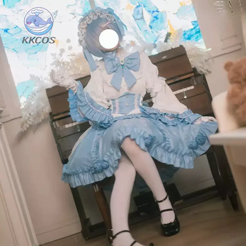 Фото Re:ZERO - Начало жизни в другом мире Rem Косплей Костюм Хэллоуин Карнавал Вечеринка Рождественская игра Ролевая одежда Одежда KKCos №2