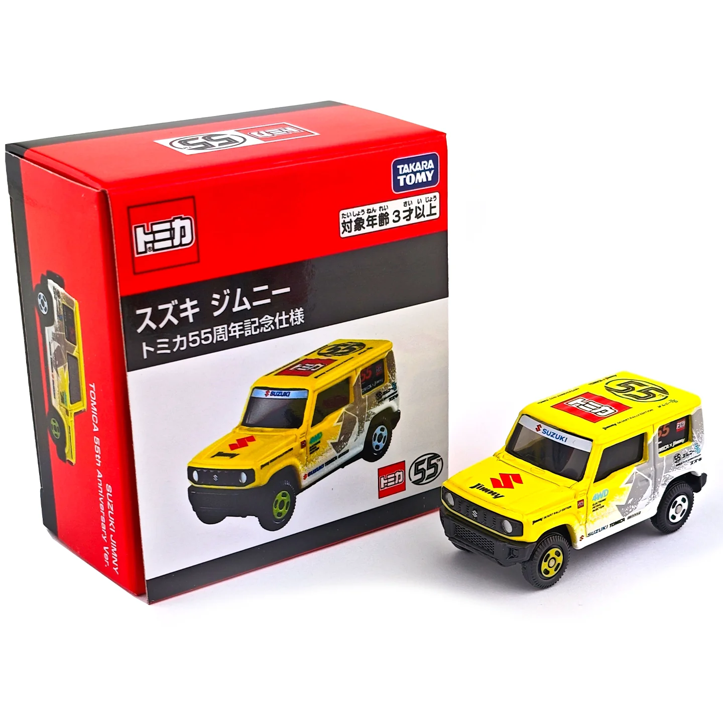 Фото В наличии Оригинальный коллекционный литой внедорожник Takara Tomy Tomica Suzuki Jimny 223153 к 55-летию компании с амортизаторами №1