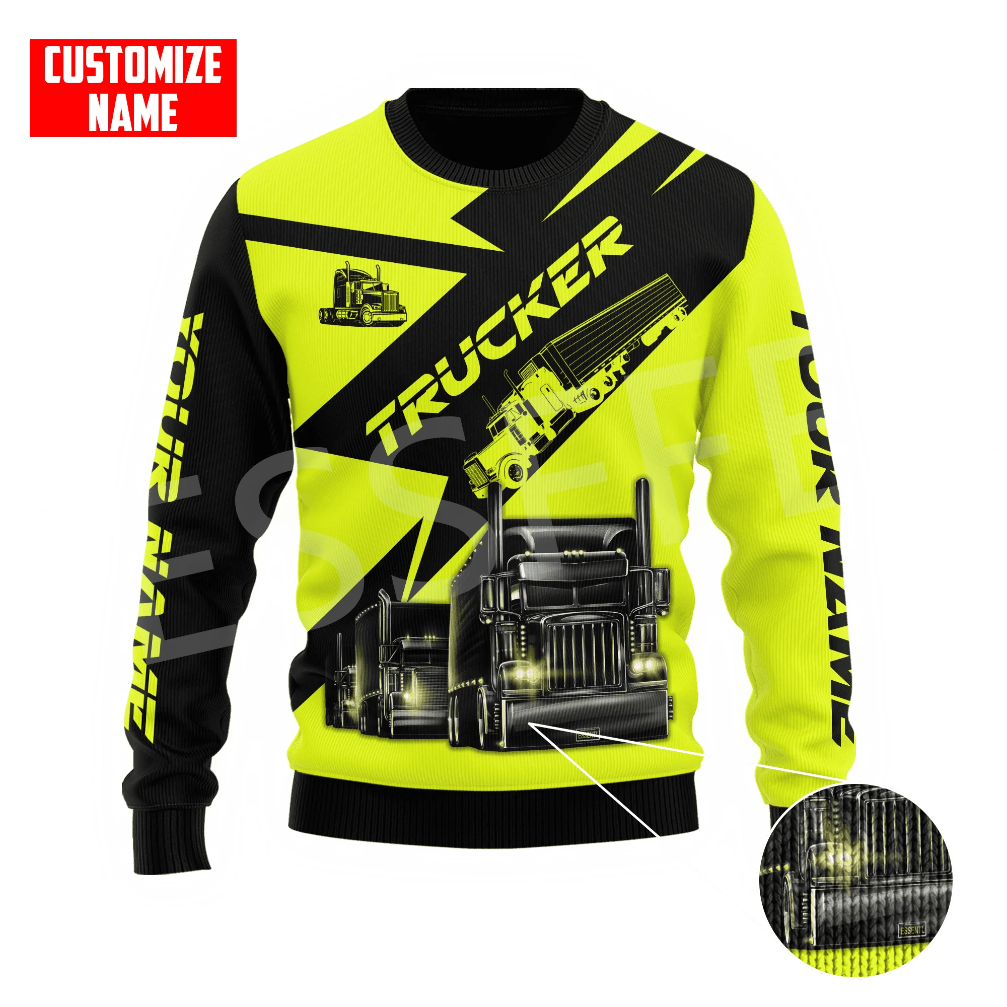 Свитер зимний с длинными рукавами в стиле Харадзюку принтом