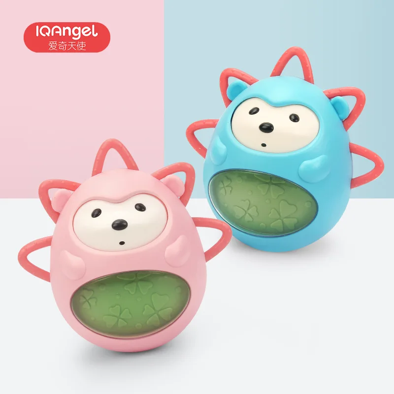 

Large Musical Tumbler Baby Teether Built-in Bell Soothing Early Education Cute Hand-Cranking Interactive Hedgehog Toy