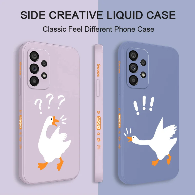 

Cutie Goose Phone Case For Samsung A73 A53 A33 A23 A13 A03 A03S A04 A04S A72 A52 A52S A32 A22 A12 A02S A02 A71 A51 4G 5G