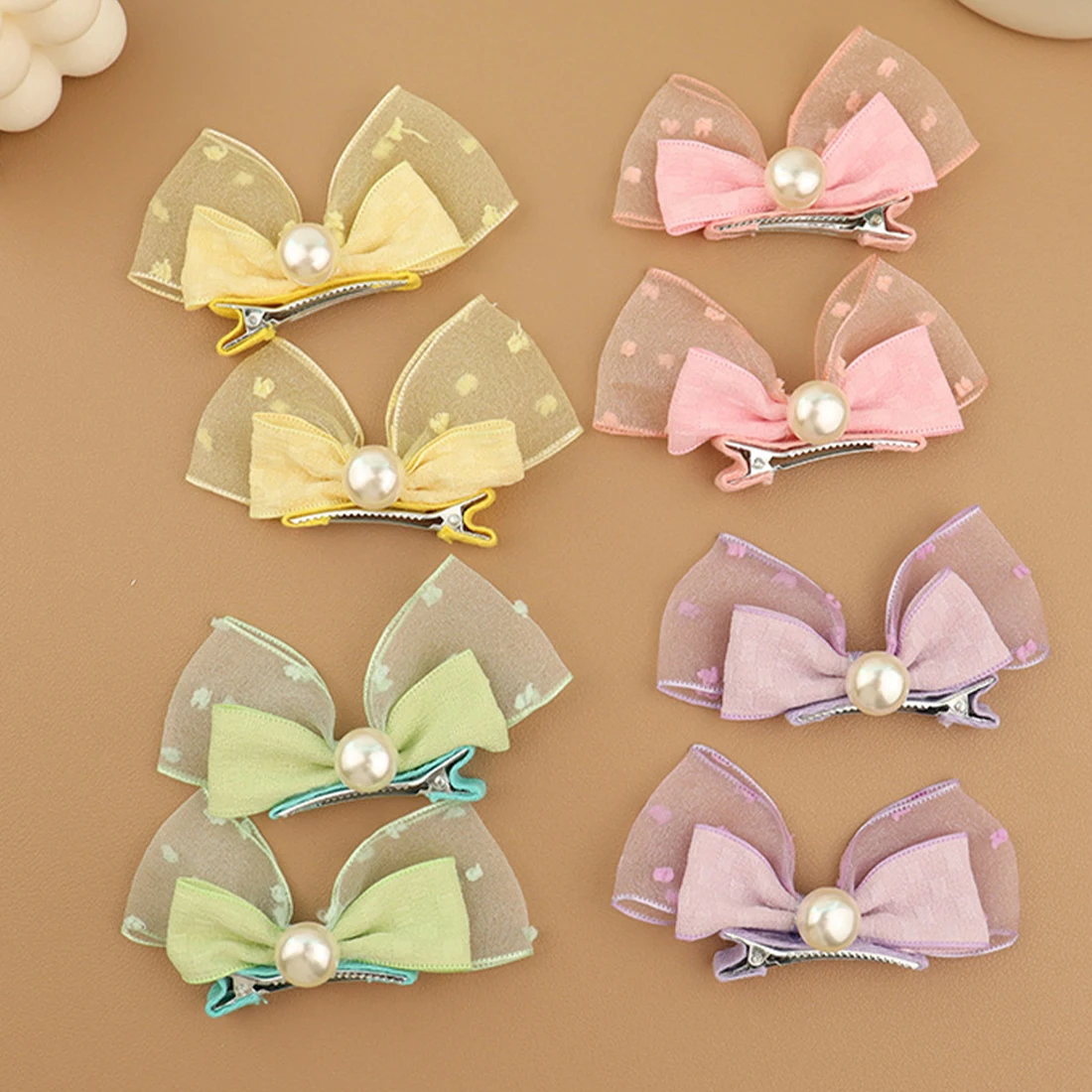 

Vintage Lace Bow Pearl Diamond Hair Clips For Girl Cute Kawaii Fairy Hairpin Fashion Sweet Duckbilled Hairpin Accessories