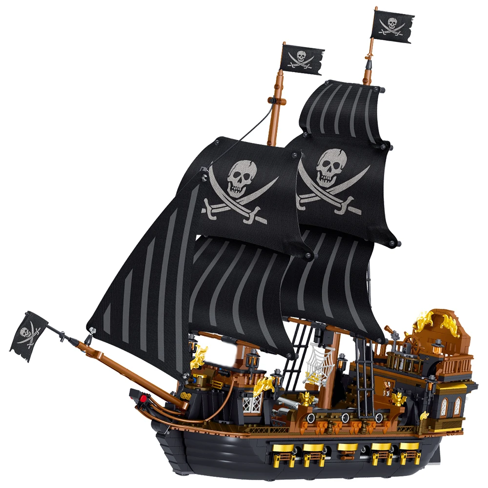 

Creative Pirate Ship Series Building Blocks The Eternal Hawk Boat Model Bricks Assembly Toys For Children Kids Birthday Gifts