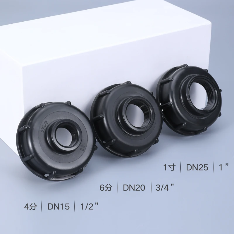 

S60x6 Coarse Thread To 1/2quot 3/4quot 1quot Internal Thread IBC Tank Fittings Plastic Drain Adapter for Hose Faucet Valve