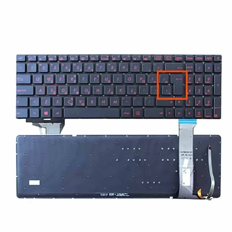 Новая сменная клавиатура с подсветкой для ASUS ZX50J/V GL552JX/VW FX-PRO FX-PLUS ZX70VW
