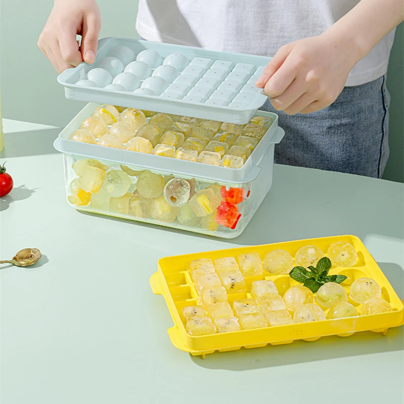 

2022 New Creative Ice Box Ice Cube Mold Ice Ball Ice Cube Artifact Dormitory Ice Storage Box with Lid Homemade Ice Ball Artifact