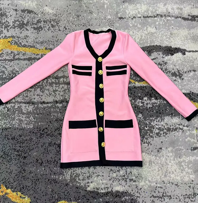 Женский Комплект из 3-х предметов Привлекательный розовый бандажный мини-костюм