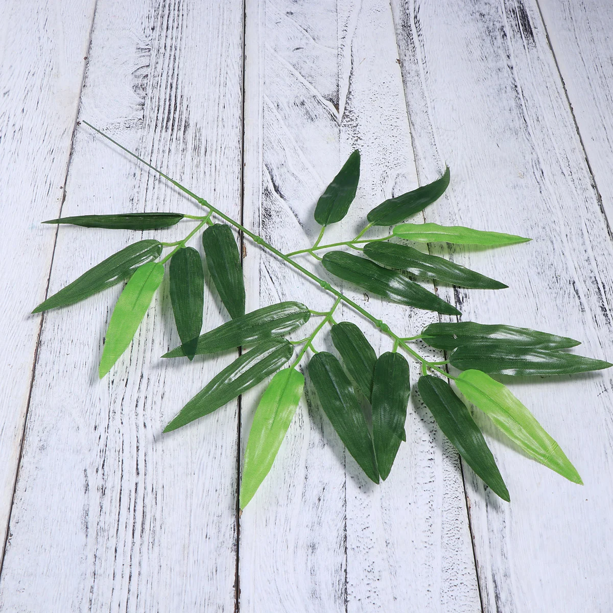 

12pcs Artificial Green Bamboo Leaves Fake Green Plants Greenery Leaves for Home Hotel Office Decoration