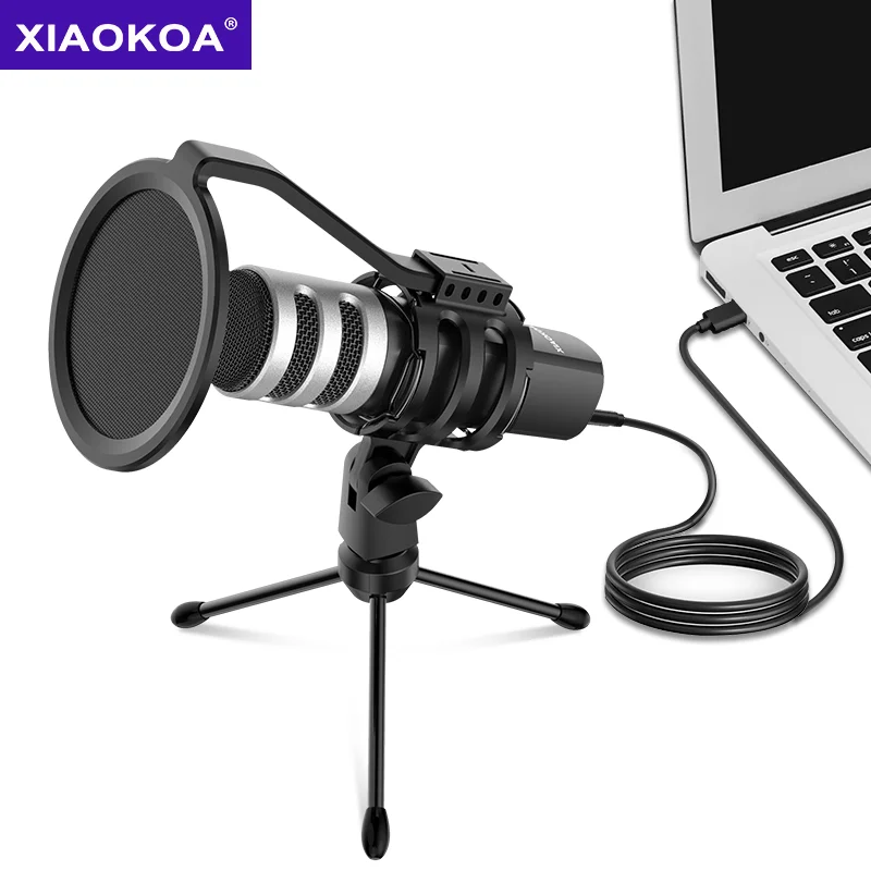 

Xiaokoa Microphone For Computer Microphone Usb For Gaming Recording Streaming Compatible With Mac Windows