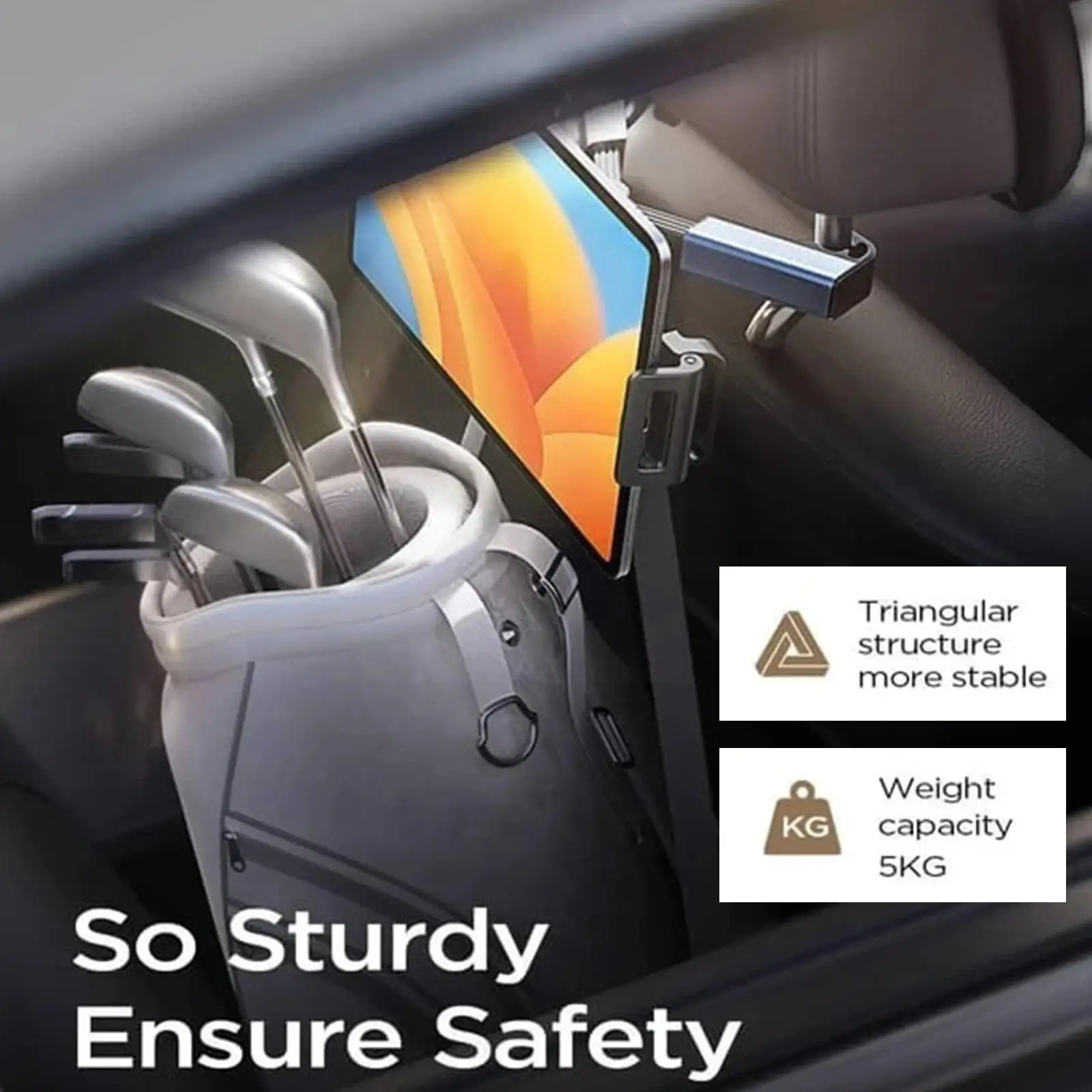 

Новый телескопический Автомобильный держатель для телефона на заднюю подушку, подголовник сиденья, монтажный кронштейн, автомобильная под...