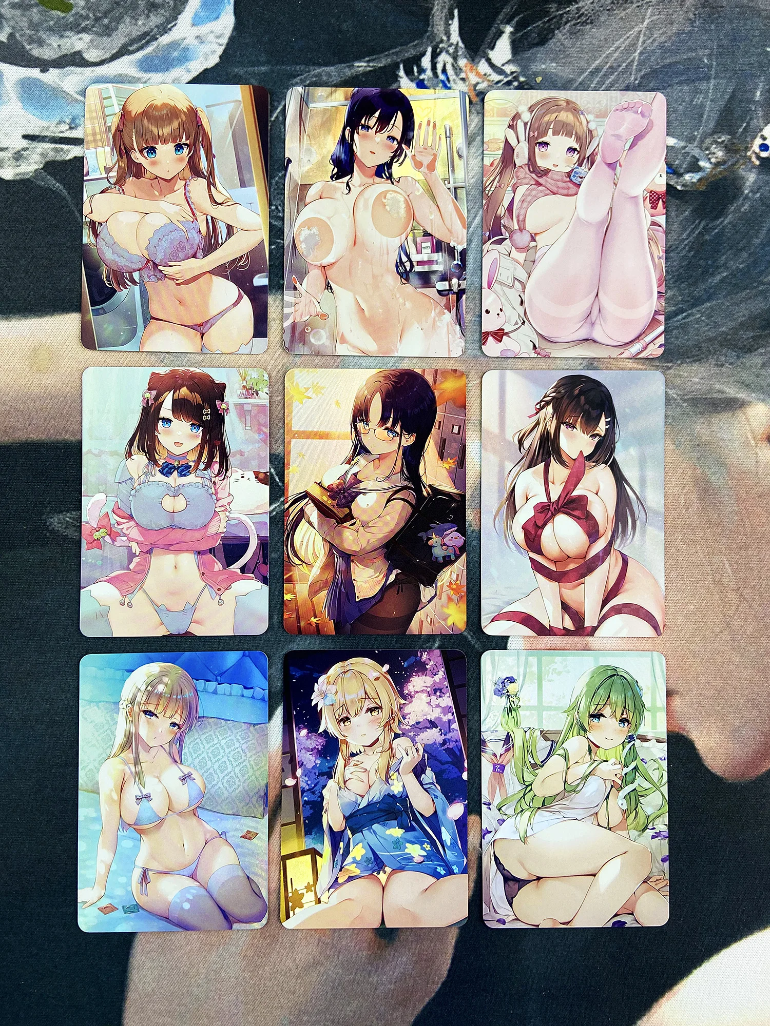 

9Stks/set Animation Mobile Game Flash Card Underwear Girl Selection Swimsuit Two-dimensional ACG Selected Flash Card