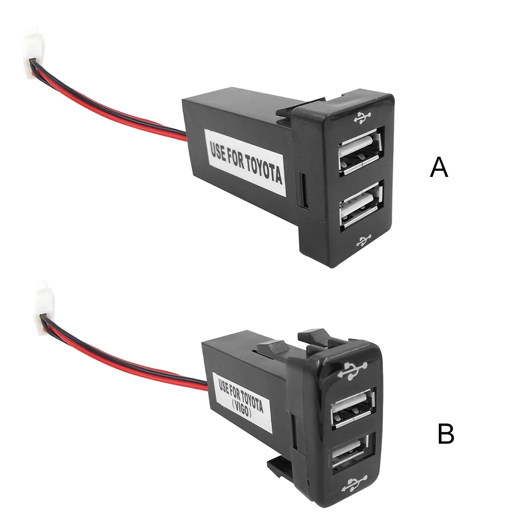 

Автомобильное зарядное устройство с двумя USB-портами, 12 В, 2 А, 22x33 мм