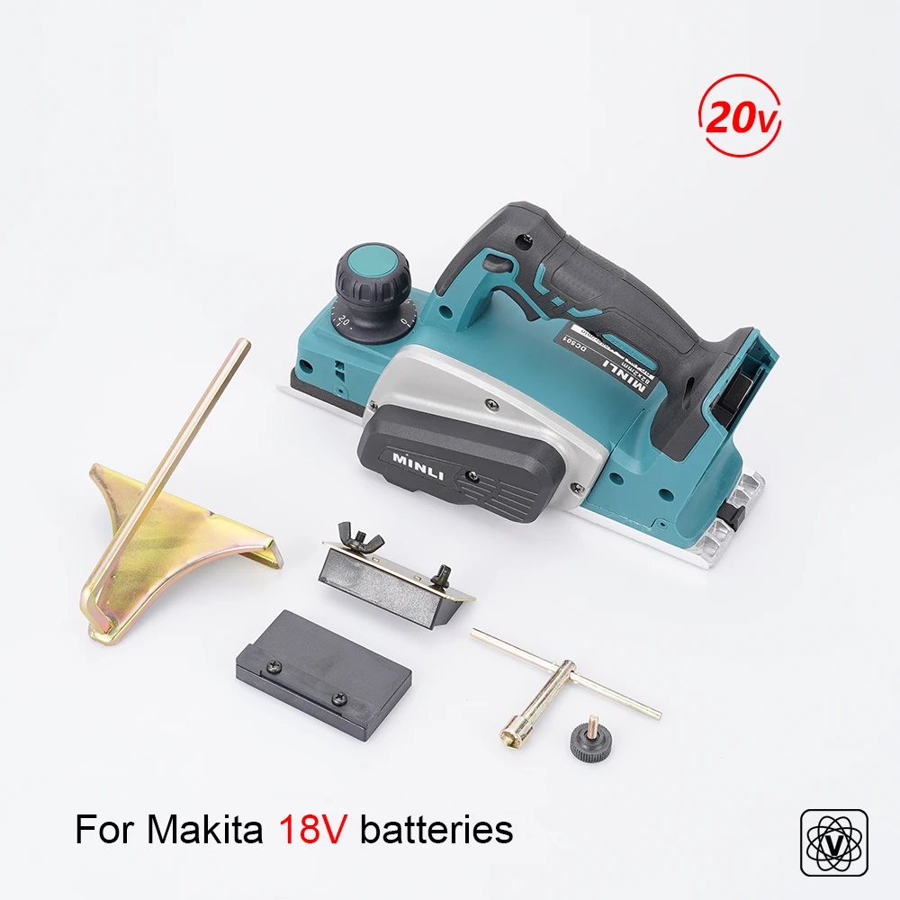 18V 15000r/Min Rechargeable Electric Planer Cordless Handheld Wood Cutting Tool With Wrench Tool Excluding For Makita Battery