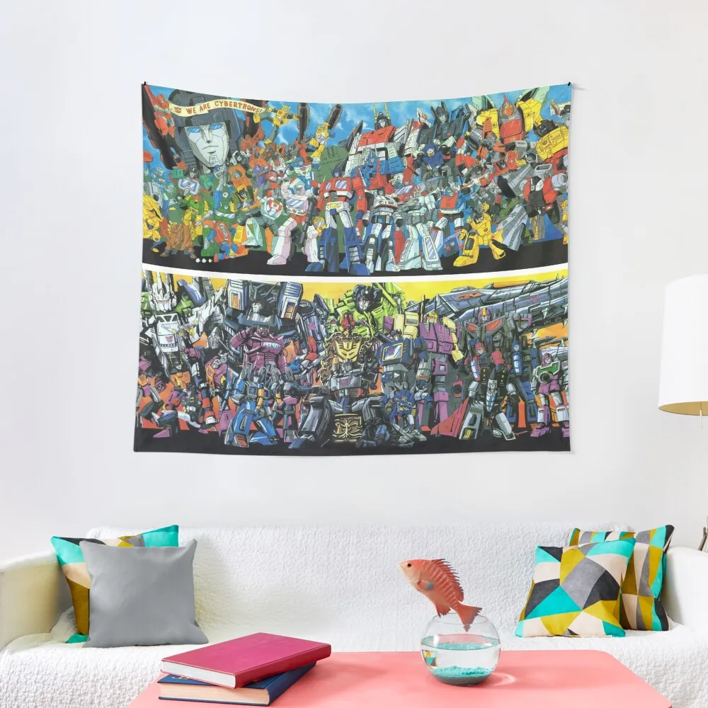Кибертроны против Дестрин Трансформеры Гобелен Декор комнаты Эстетический