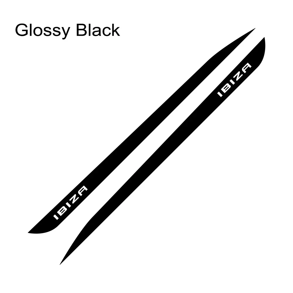 

2 шт. автомобильные наклейки для Seat Ibiza, боковая юбка на дверь, длинные полосы, виниловая отделка, наклейки, украшение кузова, аксессуары для автотюнинга