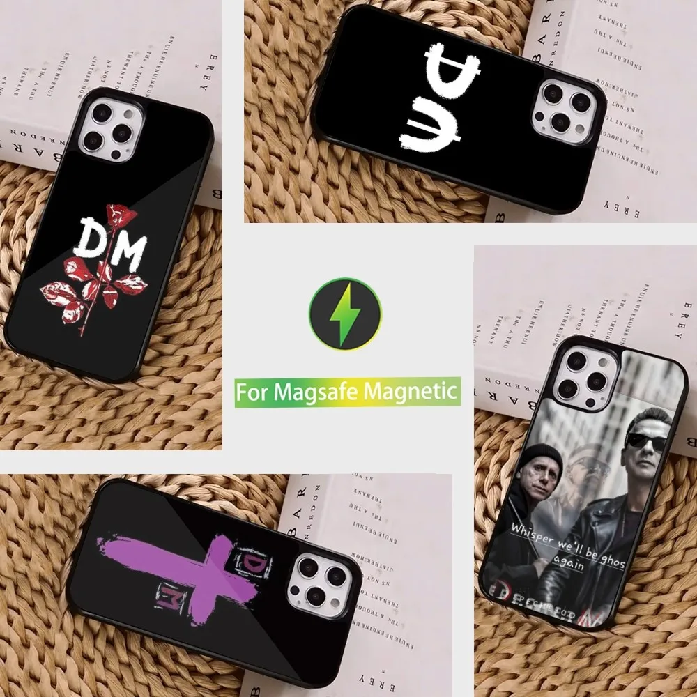D-Depeche Mode Rock-S Band Phone Case For iPhone 16 15 14 13 12 11 Pro Max Plus Mini Magsafe Magnetic Wireless Charging