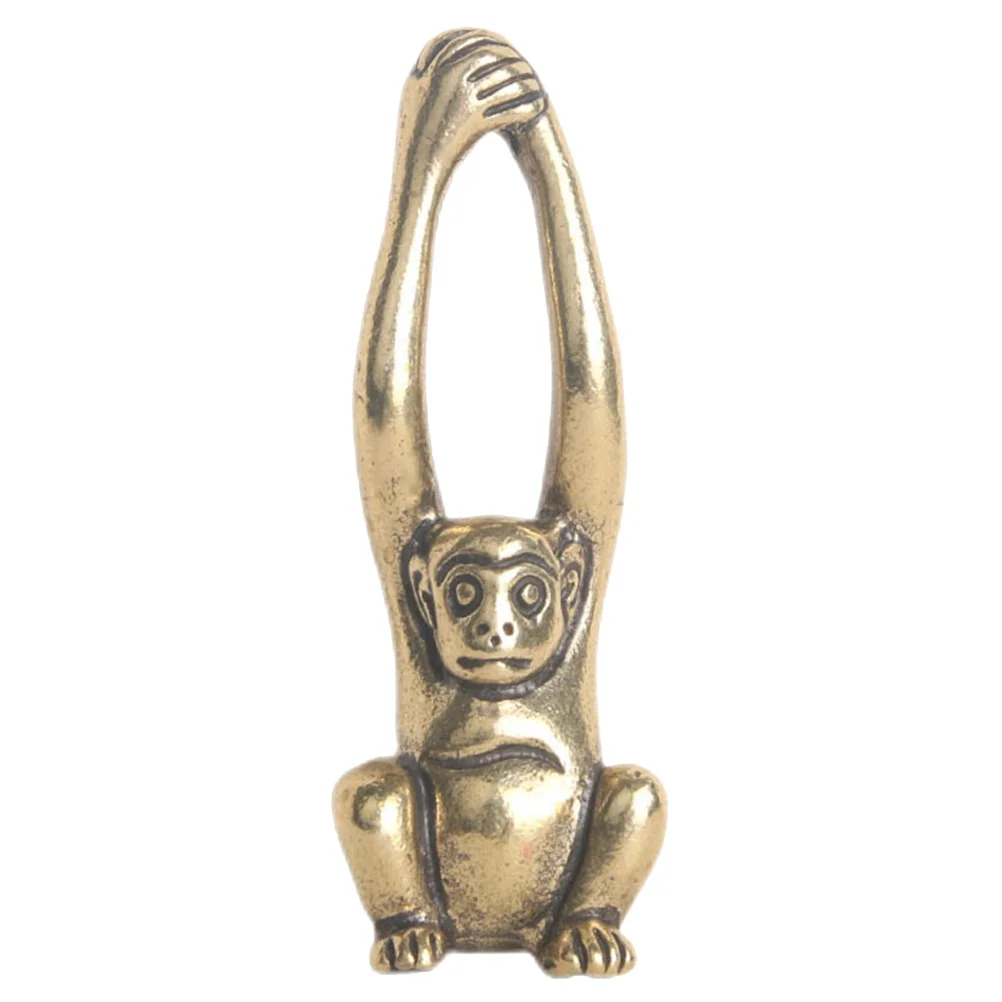 

Decorative Brass Vintage Exquisite Miniature Gibbon Shaped Adornment Gibbon Modeling Ornament Small Gibbon Statue