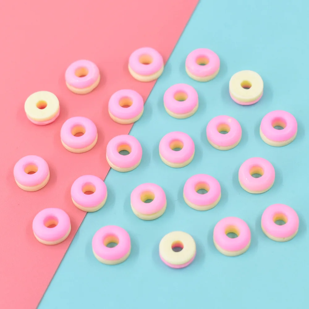 

Кабошоны из смолы для пончиков для скрапбукинга, аксессуары для рукоделия, украшения из поддельных пищевых материалов, подвески с плоской спинкой, 25 шт.