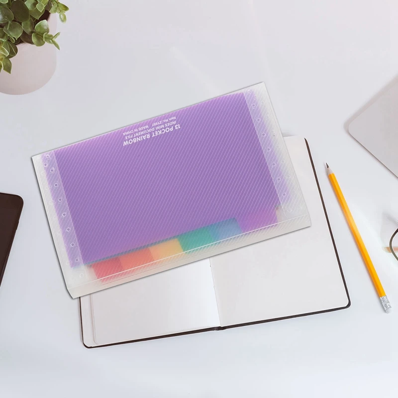 

2X 13 Pocket Folder Office Expanding File Colorful Organizer Document