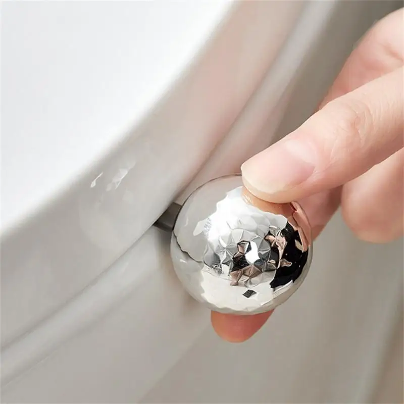 

Circular Handle Electroplated Toilet Lid Lifter Beautiful Texture Toilet Lid Lifting Wall Hook And Ensure More Stable Pasting