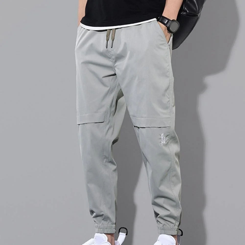 

Cargo Pants Trousers for Men Elastic Waist Drawstring Cool Spring Pants Ankle-banded High Quality Techwear Pants