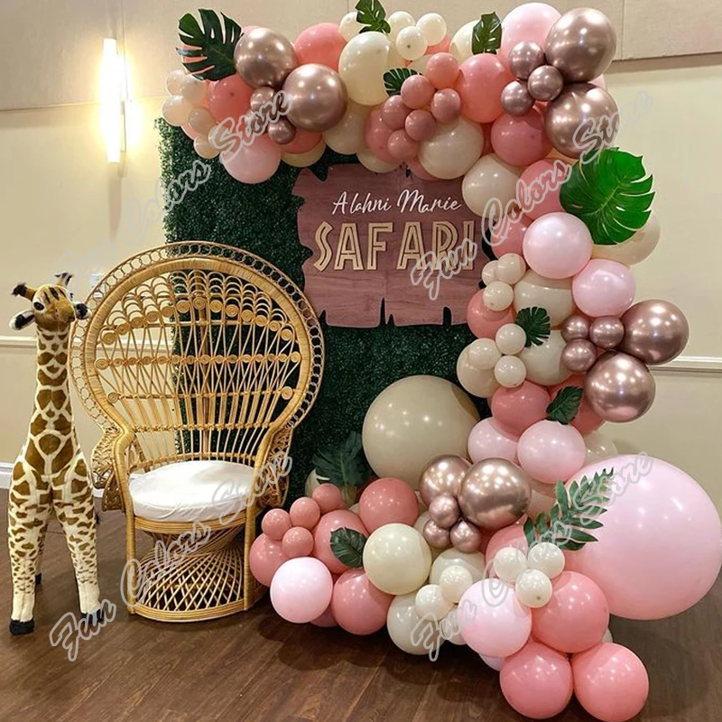 

Doubled Cream Peach Balloon Memorial Day Party Arch Background Baby Shower Event Celebration Decor Birthday Balloon Garland Kits