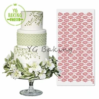 dorica petal leaf design diy plastic pastry template lace side cake border stencil for wedding cake decorating tools bakeware