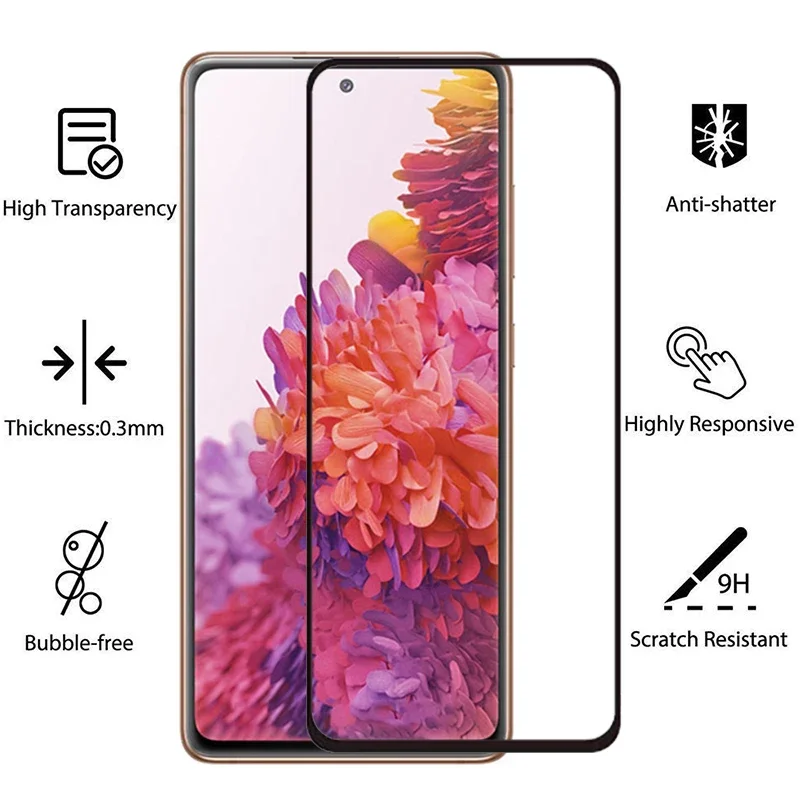 Защитный чехол из закаленного стекла 9d для samsung s20 fe на galaxy s20fe s 20 20s ef fan edition 4g 5g