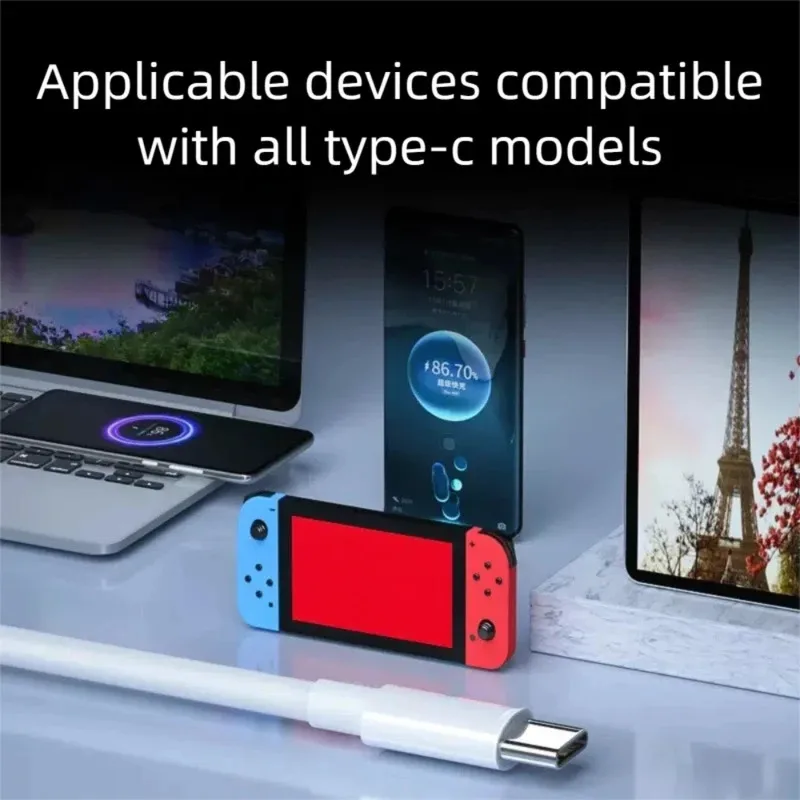 Фото Новый кабель PD Dual USB Type C к USB C 1/2 м, 100 Вт, 5 А, кабель для зарядного устройства, высокоскоростной кабель для быстрой зарядки данных для Macbook/Samsung №2
