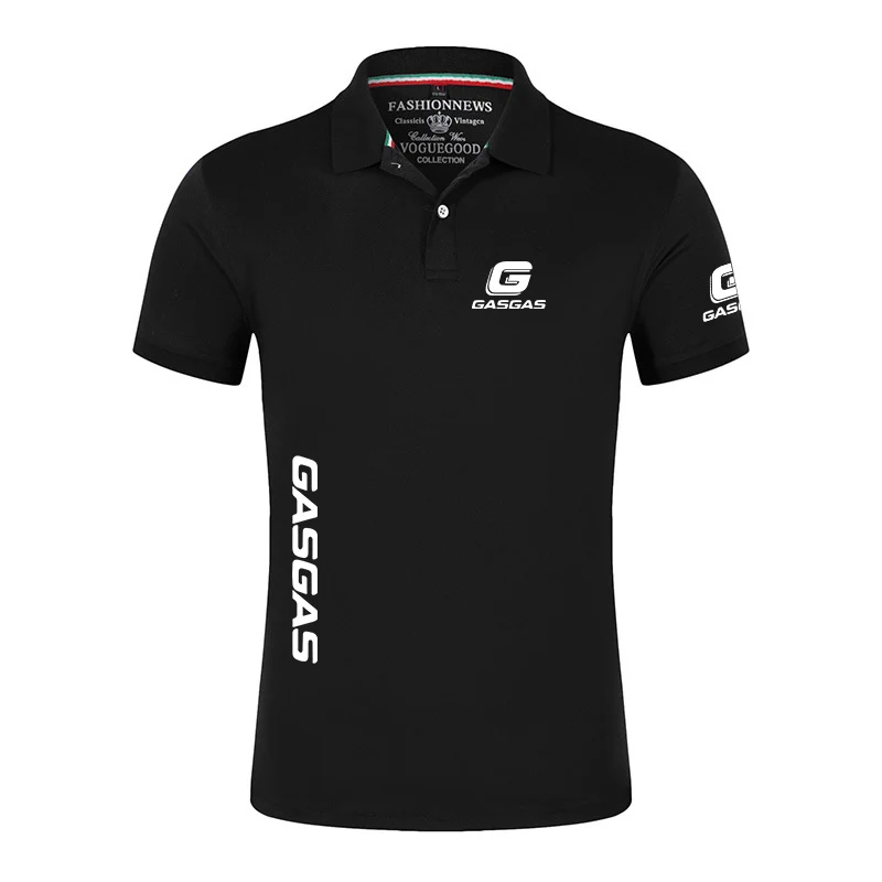 

Motorcycles GasGas Printed New Men's T-shirt Lapel Casual Short-sleeved Stitching Men T-shirt Solid Color Pullover Top T shirt