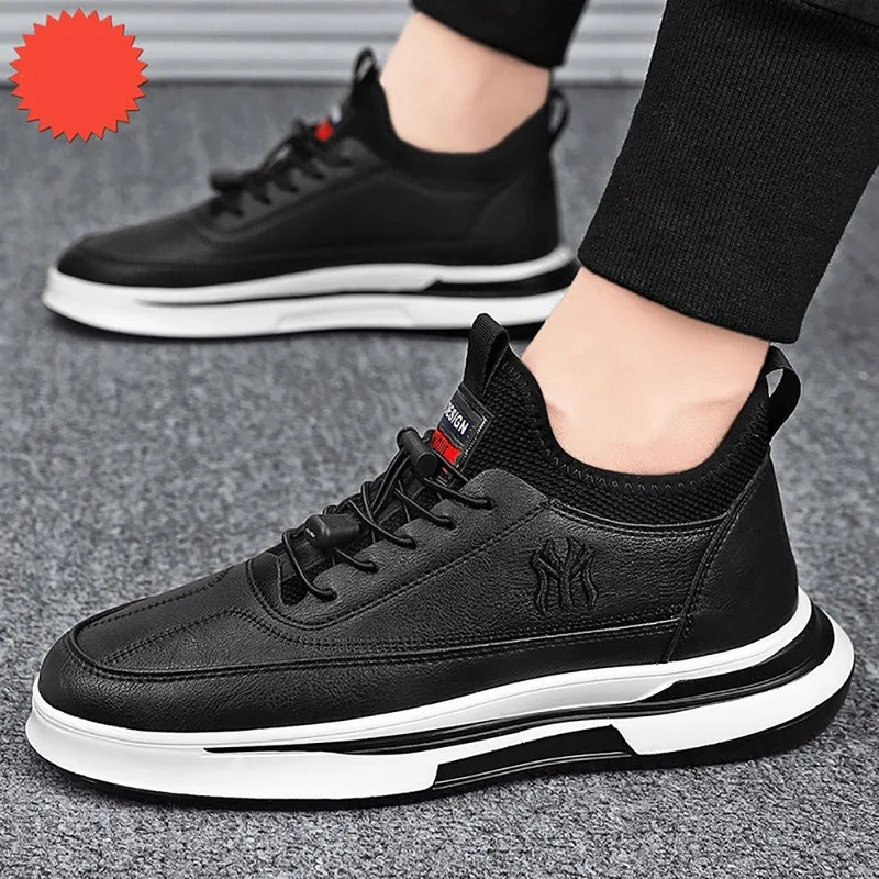 

Black sportswear shoes spring new breathable board shoes male Korean trend British single shoes