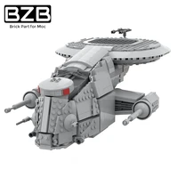 bzb moc star space war mechanized attack gunboat maf military weapon building block model kids boys diy brick toy gifts