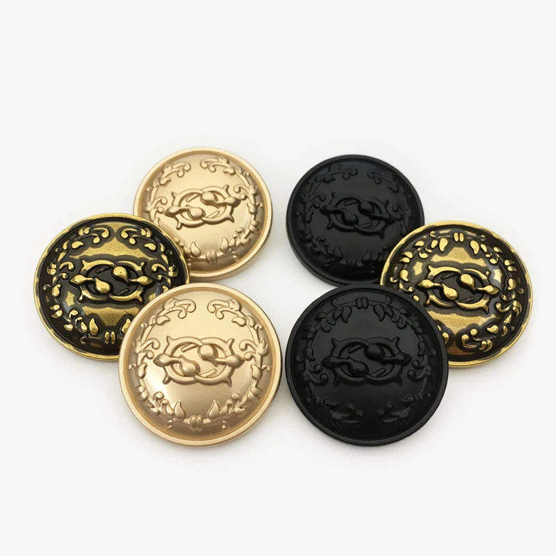 

6pcs18-25mm Gold Metal Buttons for Clothing Men Coat Shirt DIY Handmade Luxury Decoration Button Women Jacket Buckle Accessories