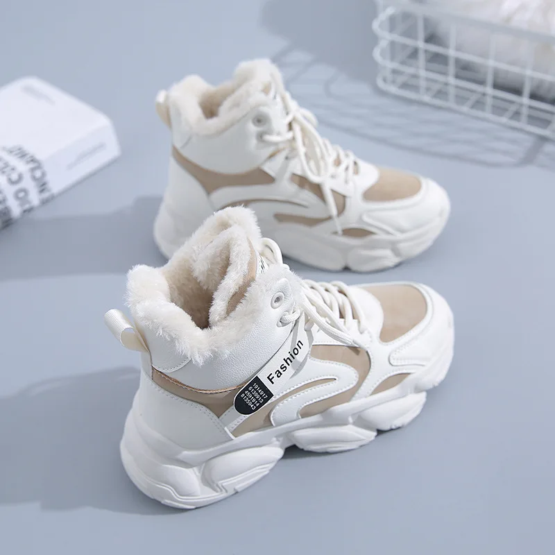 Fashion snow boots new winter women's shoes short tube warm cotton shoes plus velvet thickened shoes women's boots Martin boots